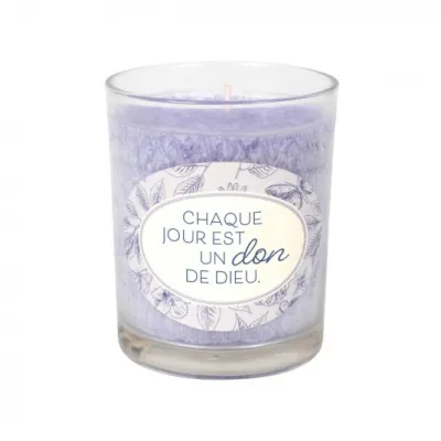BOUGIE PARFUMEE LAVANDE H8CM D6.5CM CHAQUE JOUR