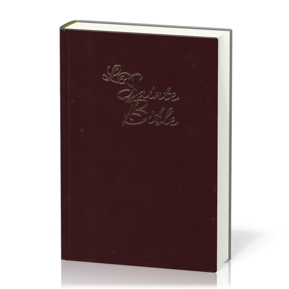 BIBLE SEGOND 1910 GROS CARACTERES RIGIDE GRENAT